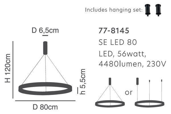 Φωτιστικό Οροφής LED Dimmable Homelighting Amaya 77-8145 Nickel