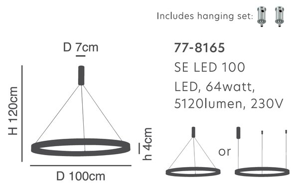 Φωτιστικό Οροφής LED Dimmable Homelighting Amarylis 77-8165 Aluminium