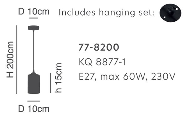 Φωτιστικό Οροφής Μονόφωτο Homelighting Smog 77-8200 White/Black
