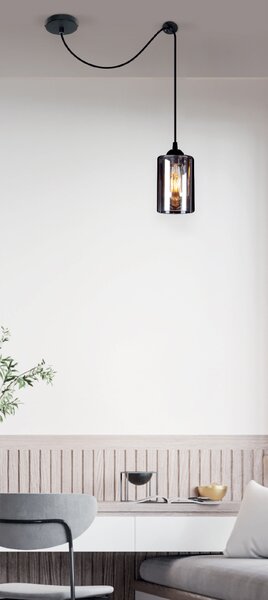 Φωτιστικό Οροφής Μονόφωτο Homelighting Smog 77-8200 White/Black