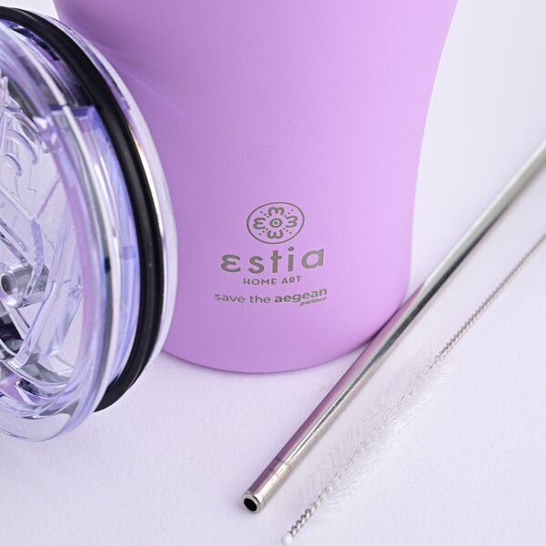 Ποτήρι Θερμός 350ml Estia Save The Aegean Lavender Purple 01-12090