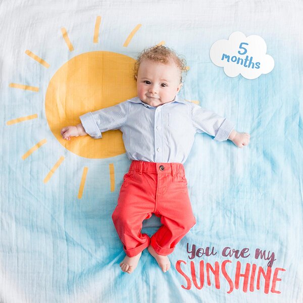 Σεντόνι Φωτογράφισης Μωρού + Κάρτες Lulujo You Are My Sunshine LJ588