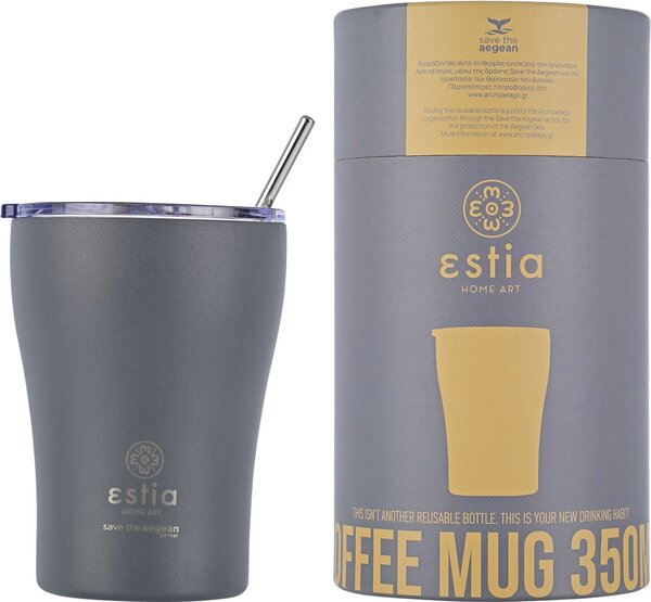 Ποτήρι Θερμός 350ml Estia Save The Aegean Fjord Grey 01-12441