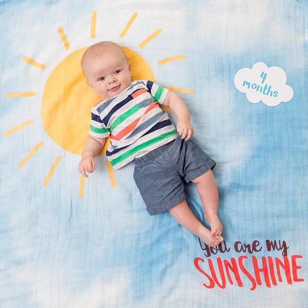Σεντόνι Φωτογράφισης Μωρού + Κάρτες Lulujo You Are My Sunshine LJ588