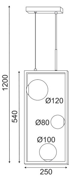 Φωτιστικό Οροφής Τρίφωτο Aca Quadro OD91253PB Black