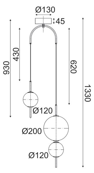 Φωτιστικό Οροφής Δίφωτο LED Aca Amelia TNK323LED15P Black