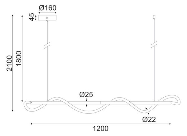 Φωτιστικό Οροφής LED Aca Kyma ZM36LEDP120BK Black