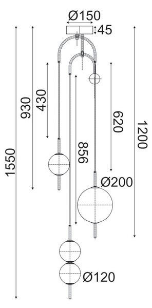 Φωτιστικό Οροφής Τρίφωτο LED Aca Amelia TNK323LED19P Black