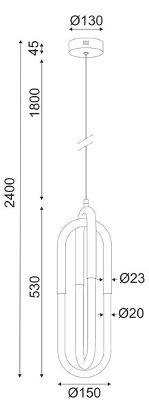 Φωτιστικό Οροφής Δίφωτο LED Aca Venus ZM33LEDP15CH Chrome