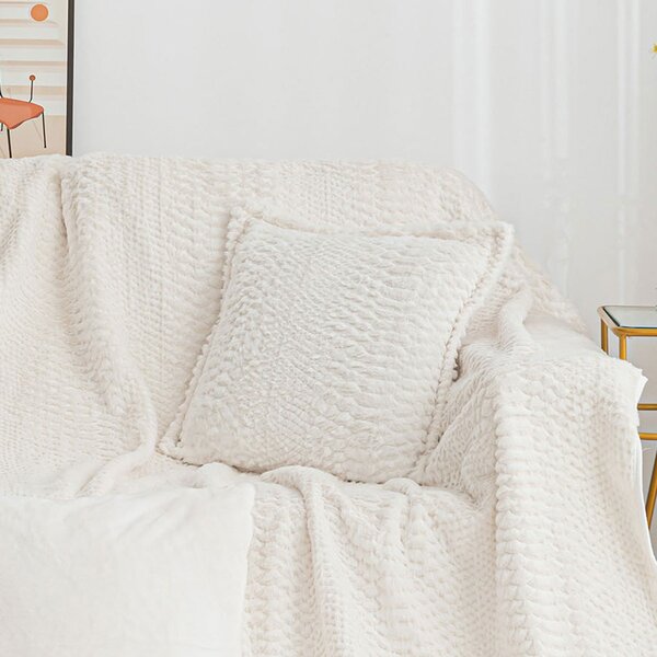 Διακοσμητική Μαξιλαροθήκη Γούνινη (45x45) Silk Fashion NX201 Ivory
