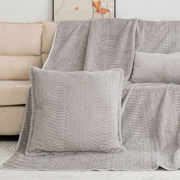 Διακοσμητική Μαξιλαροθήκη Γούνινη (45x45) Silk Fashion NX201 L.Grey