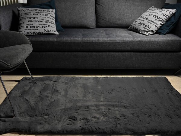 Χαλί Γούνινο (160x230) Polcarpet Rabbit Black