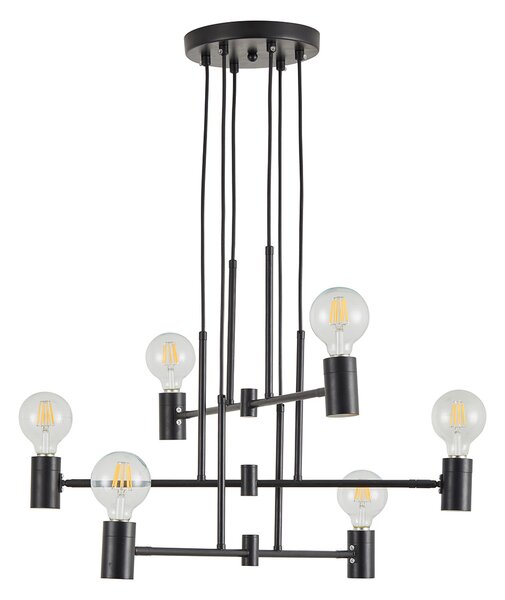 Φωτιστικό Οροφής Πολύφωτο Homelighting Adept 77-8250 Black