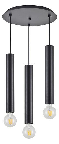 Φωτιστικό Οροφής Τρίφωτο Homelighting Adept Tube 77-8672 Black