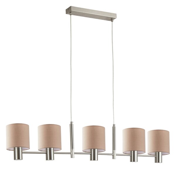 Φωτιστικό Οροφής Πολύφωτο Homelighting 77-8292 Nickel/Brown