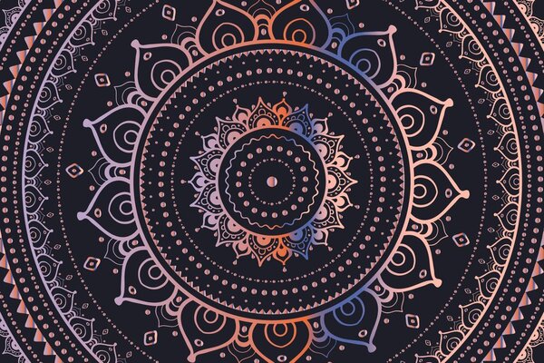 Ταπετσαρία τοίχου πολύχρωμη μάνταλα