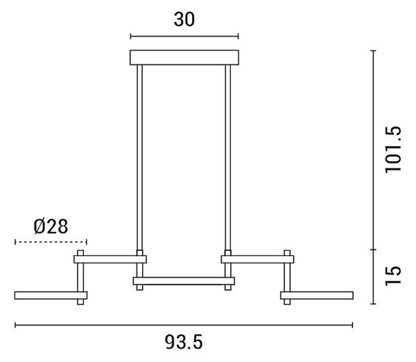Φωτιστικό Οροφής Πολύφωτο LED Eurolamp 144-10032