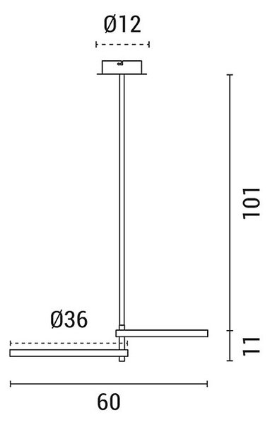 Φωτιστικό Οροφής Δίφωτο LED Eurolamp 144-10029