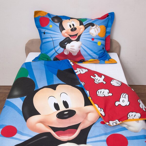 Παπλωματοθήκη Μονή (Σετ 160x200) 2 Όψεων Viopros Mickey 51