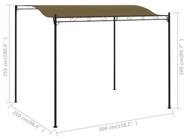 Κιόσκι Σκίασης Taupe 3 x 2,4 μ. 180 γρ./μ² - Μπεζ-Γκρι