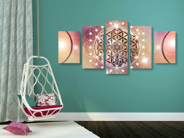 Πεντάπτυχος πίνακας γοητευτική μάνταλα