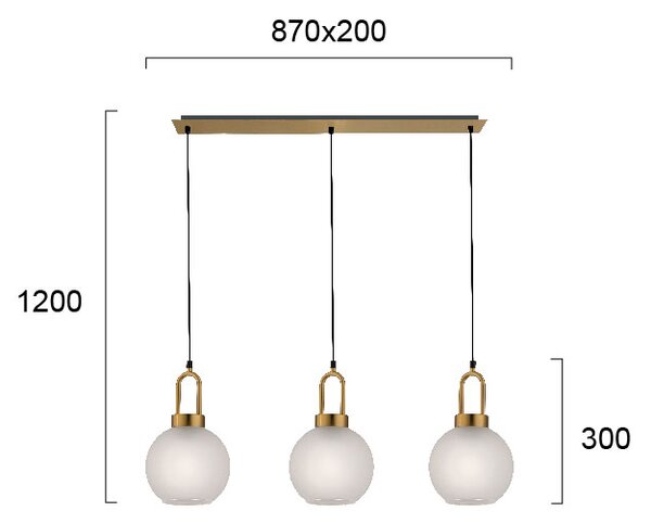 Φωτιστικό Οροφής Τρίφωτο Viokef Doria 4249600