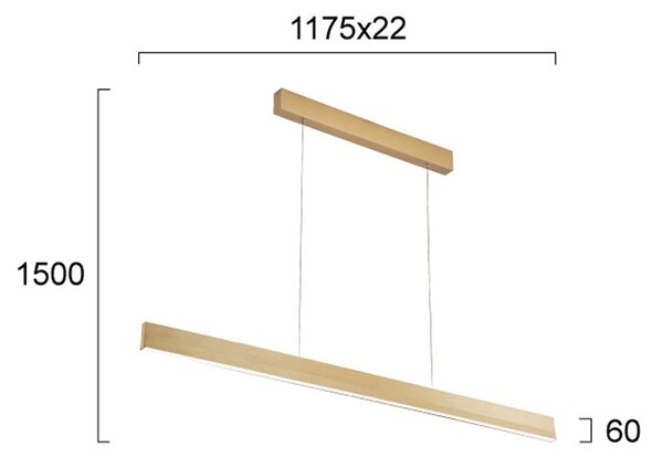 Φωτιστικό Οροφής LED Viokef Lee Gold 4303300