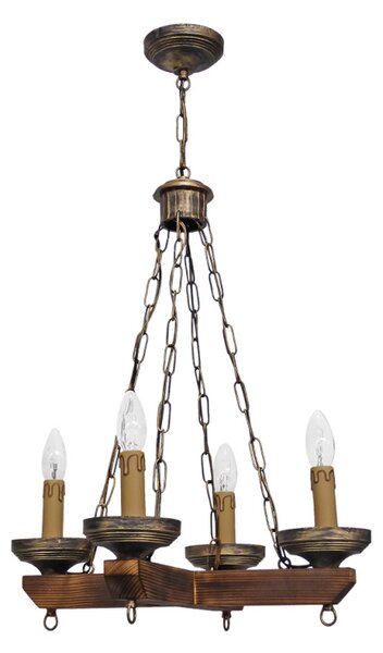 Φωτιστικό Οροφής Πολύφωτο Heronia Rustic 30-0076 Bronze