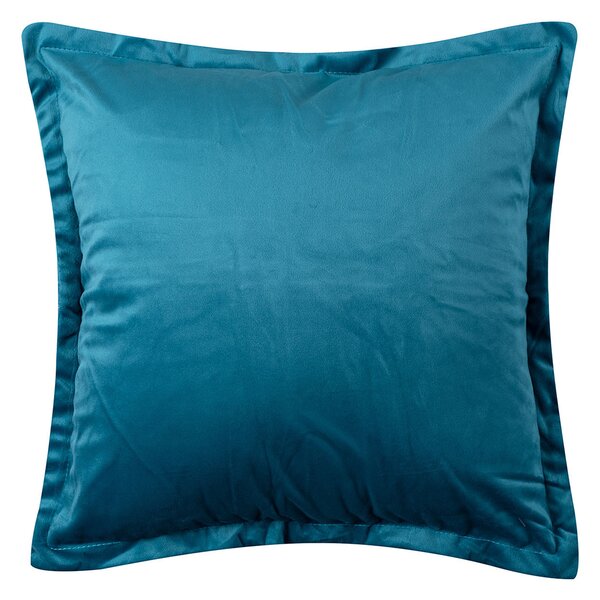 Διακοσμητική Μαξιλαροθήκη Βελουτέ (45x45) Silk Fashion A804 Πετρόλ