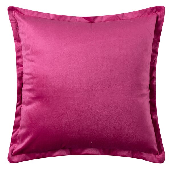 Διακοσμητική Μαξιλαροθήκη Βελουτέ (45x45) Silk Fashion A804 Φούξια