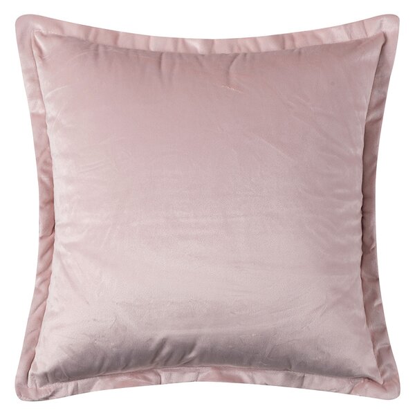Διακοσμητική Μαξιλαροθήκη Βελουτέ (45x45) Silk Fashion A804 Πούδρα