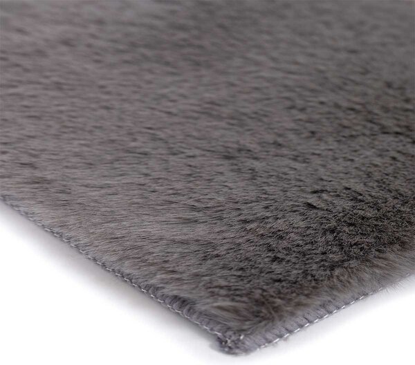 Χαλί Διαδρόμου Γούνινο (67x140) Βιοκαρπέτ Krolik R04 D Grey