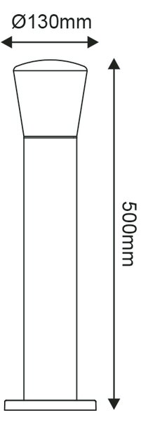 Φωτιστικό Κολώνα Εξωτερικού Χώρου Aca Cyclea LG5951G-500 D.Grey