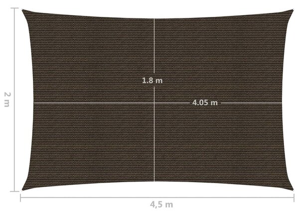 Πανί Σκίασης Καφέ 2 x 4,5 μ. από HDPE 160 γρ./μ² - Καφέ