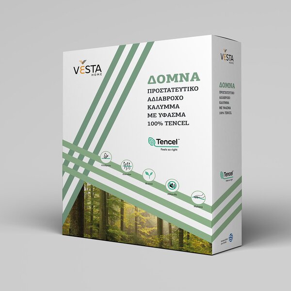 Κάλυμμα Στρώματος Κούνιας Αδιάβροχο (70x140) Vesta Domna