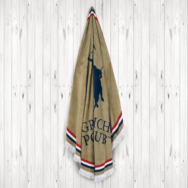 Στρογγυλή Πετσέτα Θαλάσσης Greenwich Polo Club Beach 2825 Beige