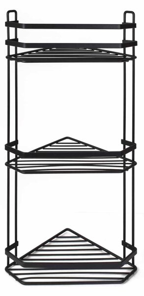 Γωνιακή Ραφιέρα Μπάνιου Τριπλή (27.7x18.1x53.9) Estia Elegant Black 02-6488