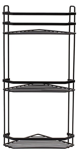 Γωνιακή Ραφιέρα Μπάνιου Τριπλή (27.7x18.1x53.9) Estia Elegant Black 02-6488