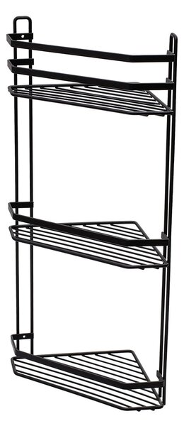 Γωνιακή Ραφιέρα Μπάνιου Τριπλή (27.7x18.1x53.9) Estia Elegant Black 02-6488