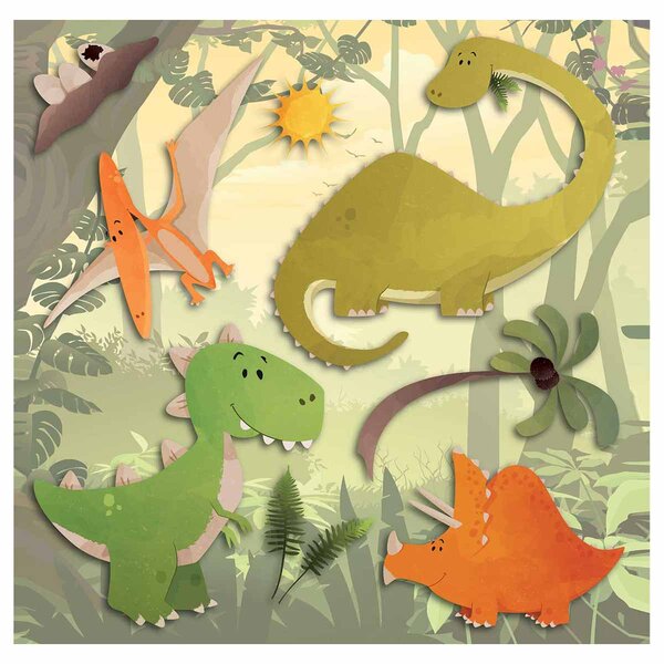Παιδικά Αφρώδη Αυτοκόλλητα Τοίχου Ango Dinosaurs 14504