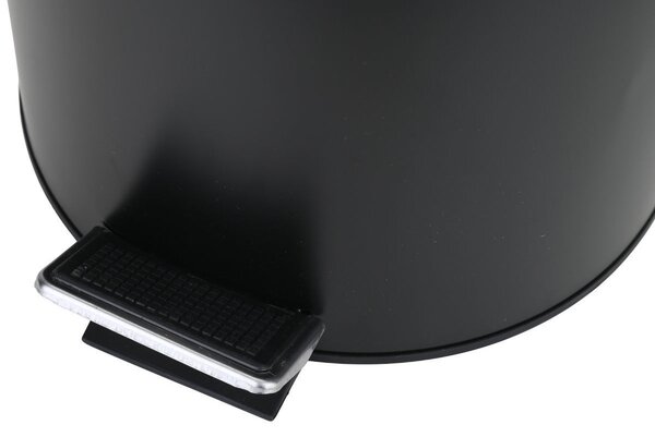 Κάδος Απορριμμάτων Μπάνιου (Φ25x38) Homely 12lt Classic Black Matt 02-7904