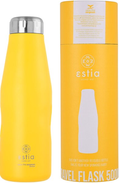 Μπουκάλι Θερμός 500ml Estia Save The Aegean Pineapple Yellow 01-9007