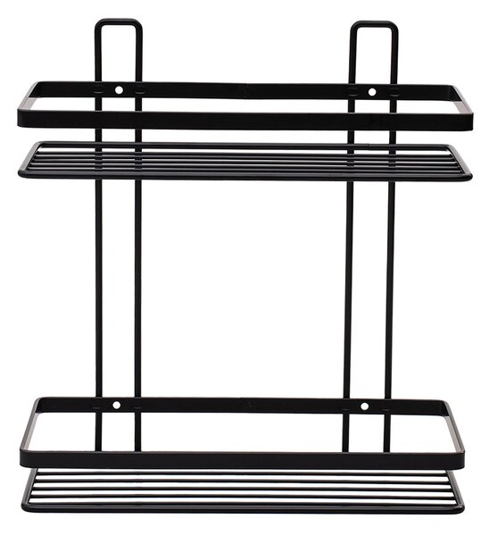 Ραφιέρα Μπάνιου Διπλή (25.1x12.5x27.2) Estia Elegant Black 02-8703