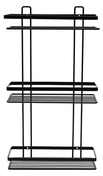 Ραφιέρα Μπάνιου Τριπλή (25.1x12.5x46) Estia Elegant Black 02-8710
