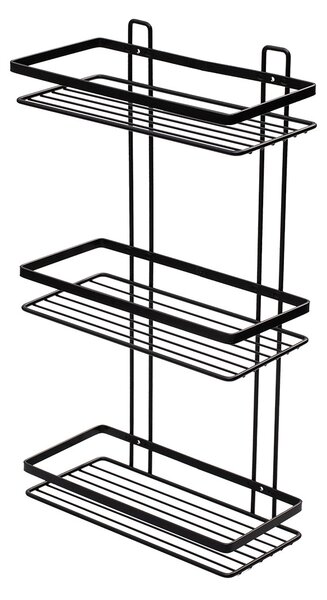 Ραφιέρα Μπάνιου Τριπλή (25.1x12.5x46) Estia Elegant Black 02-8710