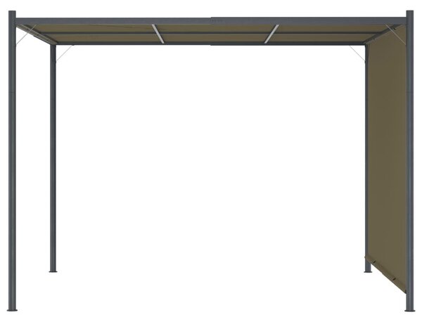 Πέργκολα Κήπου με Πτυσσόμενη Οροφή Taupe 3 x 3 μ. 180 γρ/μ² - Μπεζ-Γκρι