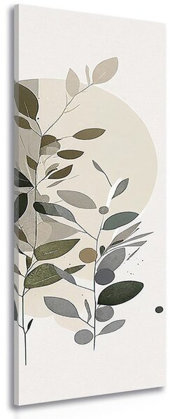 Πίνακας σε καμβά boho φυτά με μοτίβο