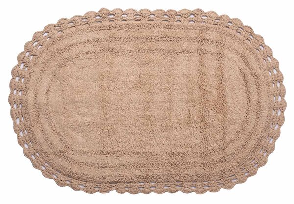 Οβάλ Χαλί Διαδρόμου (70x140) Silk Fashion Μπεζ