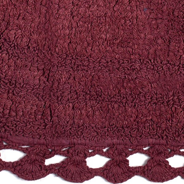 Πατάκι Μπάνιου (60x100) Silk Fashion Οβάλ Burgundy