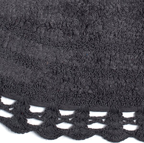 Πατάκι Μπάνιου (60x100) Silk Fashion Οβάλ Dark Grey